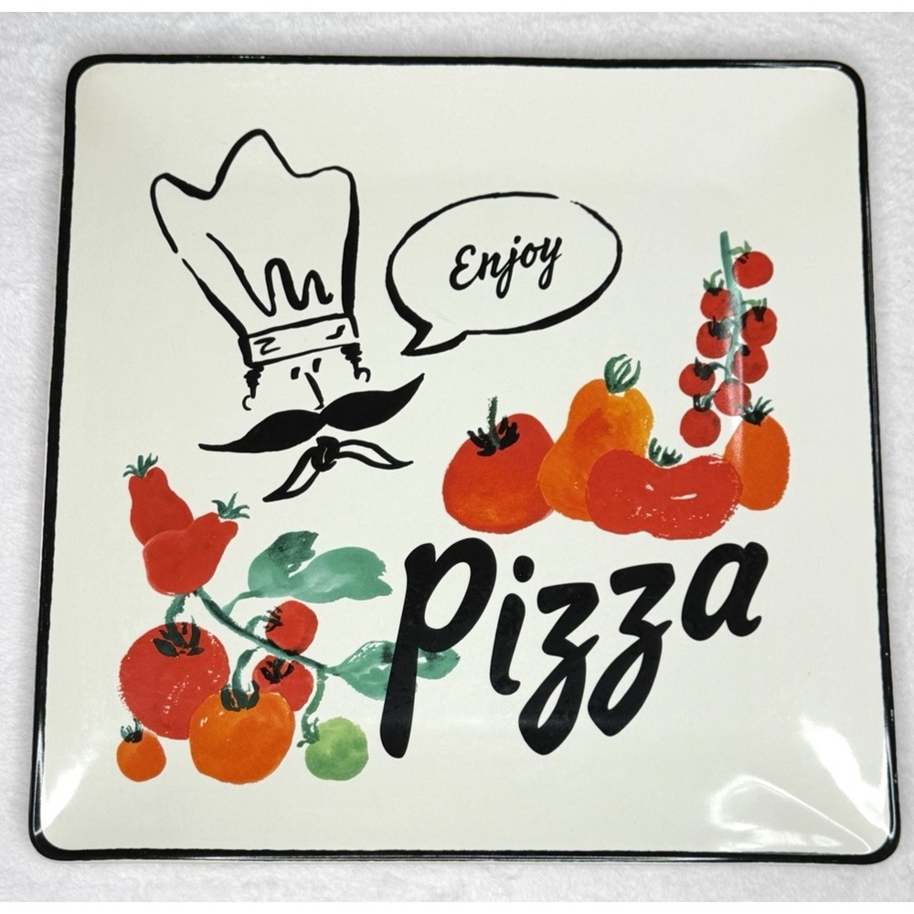Kate Spade New York Lenox Pizza Platter Large Square Tray Serving Dish Chef New